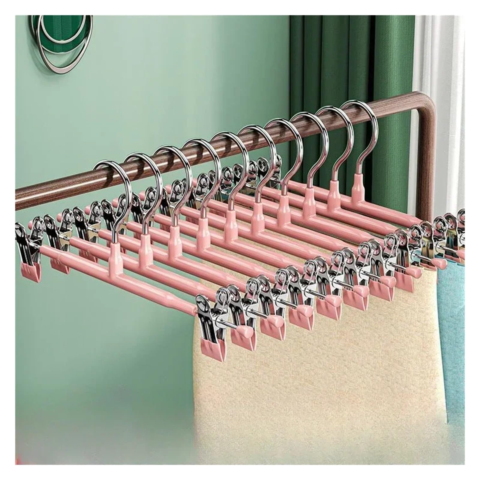 Hosenbügel Kleiderbügel aus Edelstahl, Hosenclip, Kleiderständer, Mantel, Kleidung, Rockclip, Röcke, Clip, Rock
