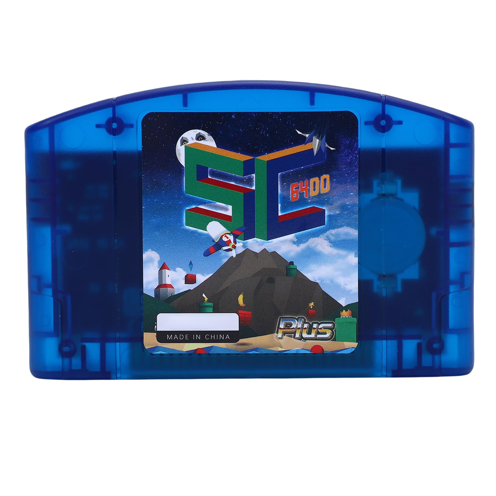 Annadue Cartucho Flash de Código Abierto, Carro Flash N64 de Código Abierto con Soporte 64DD, Copia de Seguridad de Guardado Automático, Cartucho de Tarjeta de Juego para Consola de (azul