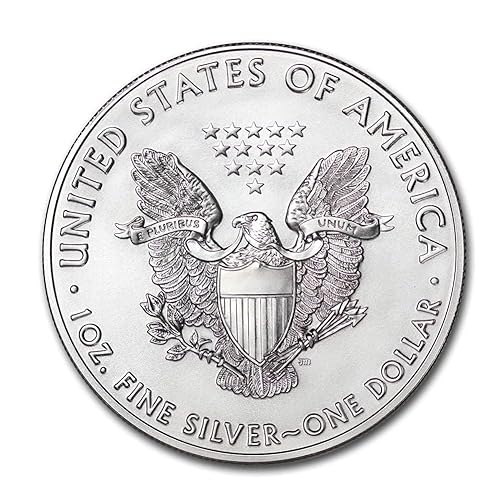 Miniatura 4 de 1986-2021 (Random Year) 1 oz American Silver Eagle Coin Brilliant Uncirculated (Type 1) with Certificate of Authenticity $1 Seller BU