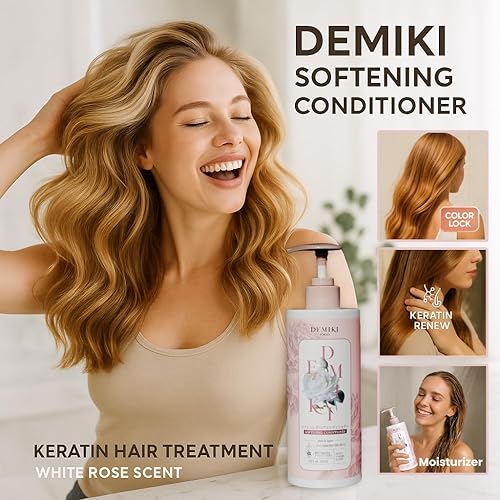 Miniatura 6 de DEMIKI Acondicionador japonés para el cuidado del cabello, tratamiento capilar con queratina para mujeres, fácil de encrespamiento, color seguro,
