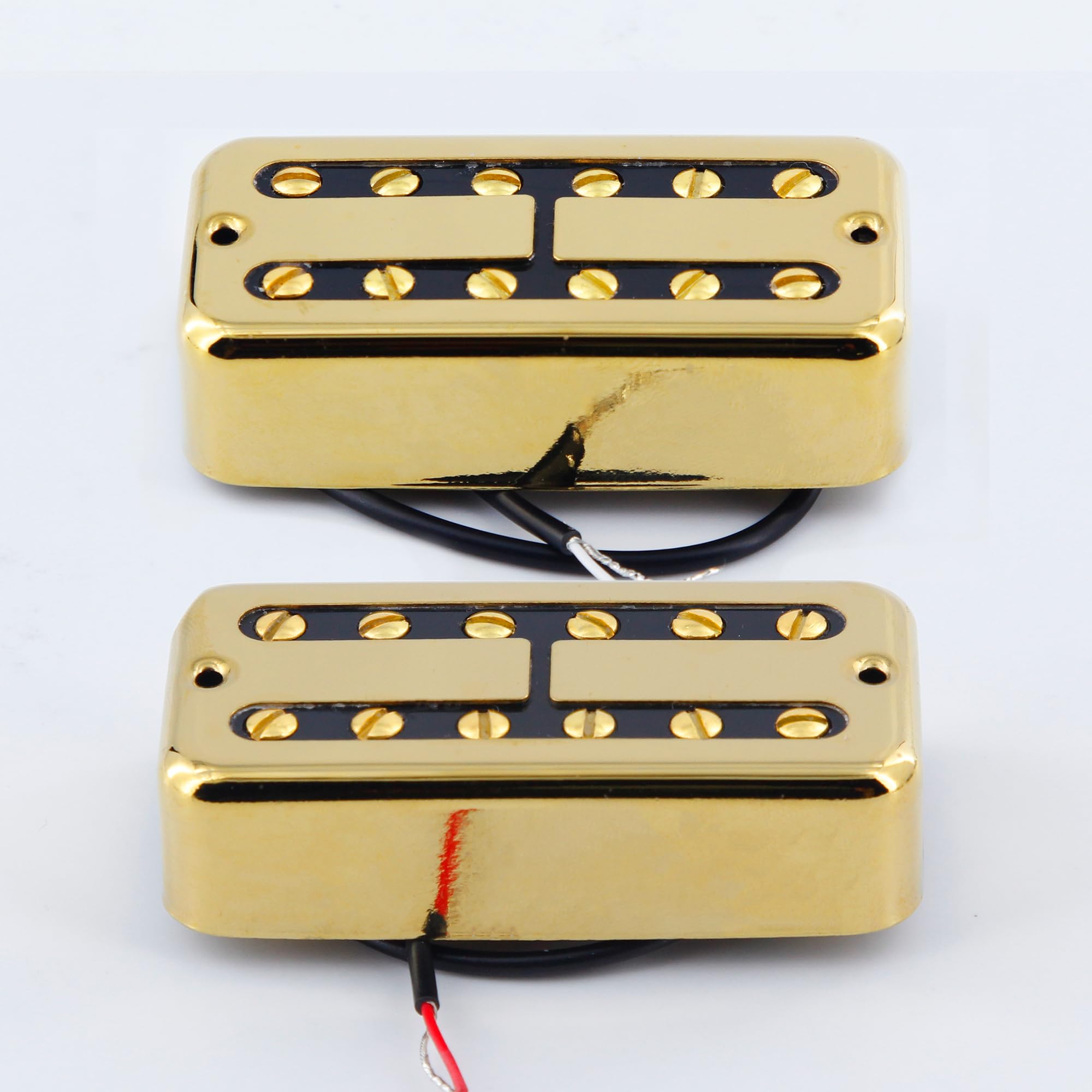 FLEOR Alnico Lot de 2 micros Humbucker manche 3-4K + chevalet 4-5K pour guitare de style FT, doré