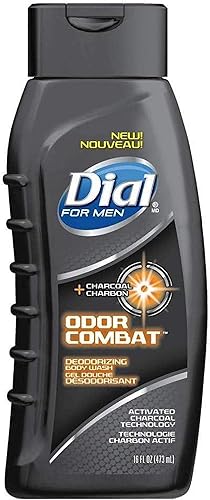 Dial Gel de baño para hombre Odor Combat 16 onzas (16.0 fl oz) (paquete de 6)