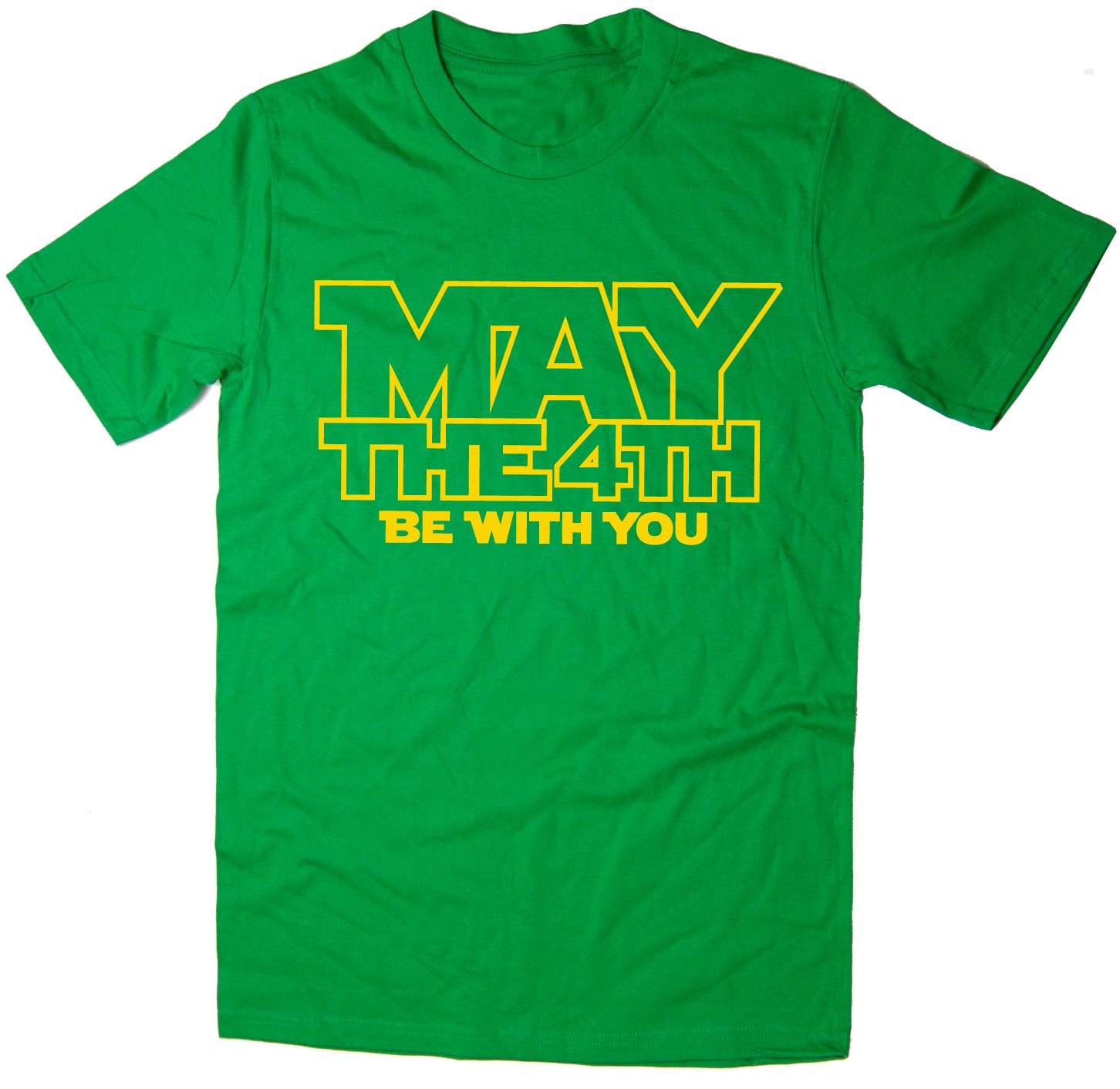 Rocket Fuel 'May The 4th Be with You' Mens Funny Printed T-Shirt Green - Small