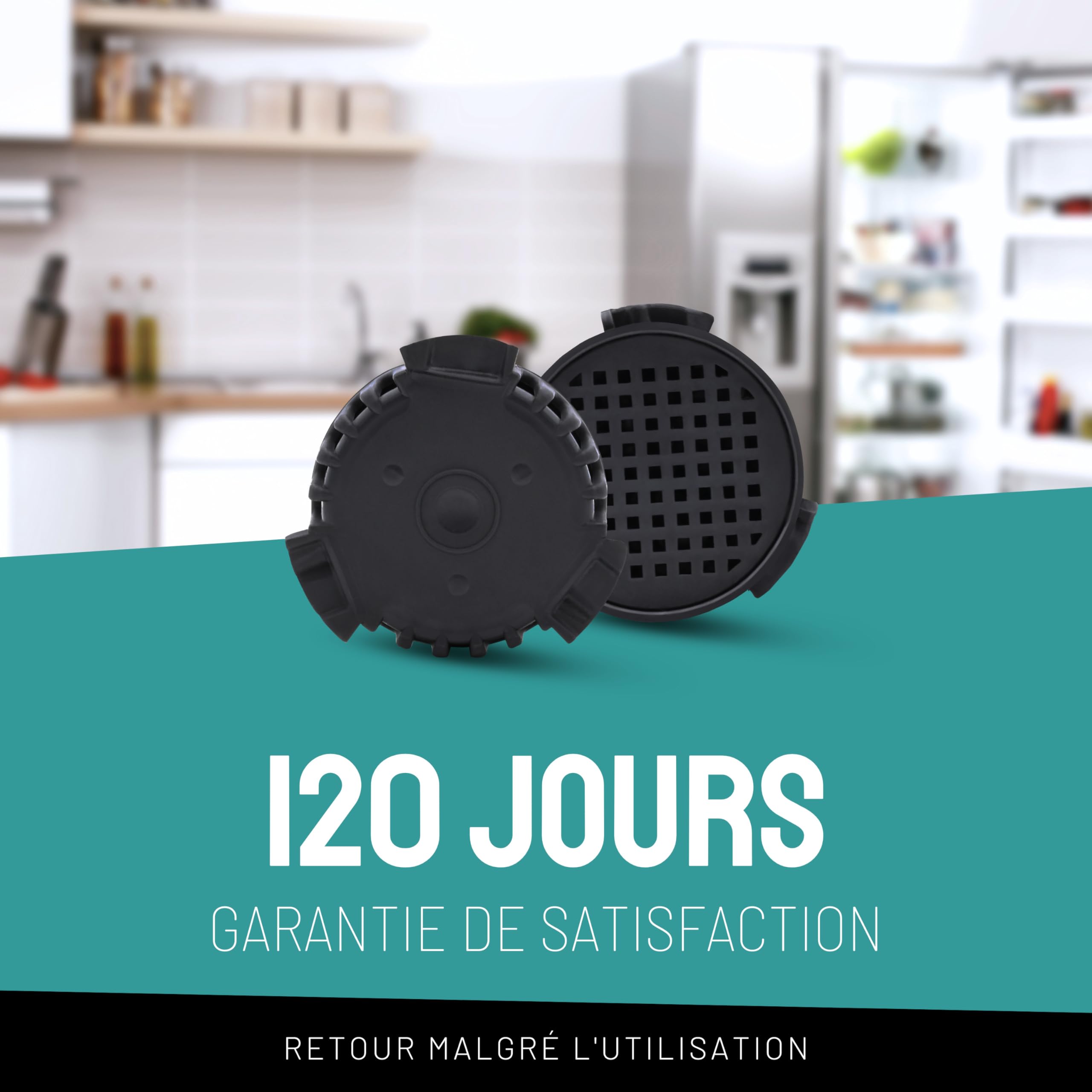 FilterBase® Filtre à charbon actif 4 pièces adapté à Liebherr 9096342, 9881116, 7440006, 9882304 et Miele 10806820 Réfrigérateur Filtre