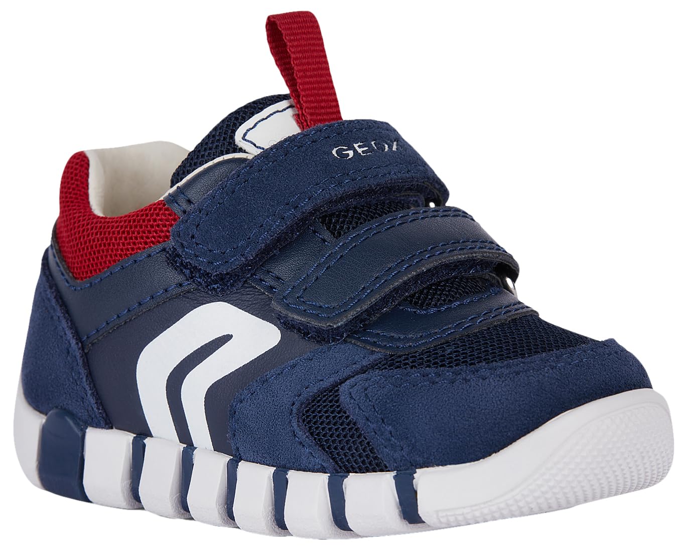 Geox B Iupidoo Boy D Sneaker, Navy Dk Red, 8.5 UK Child