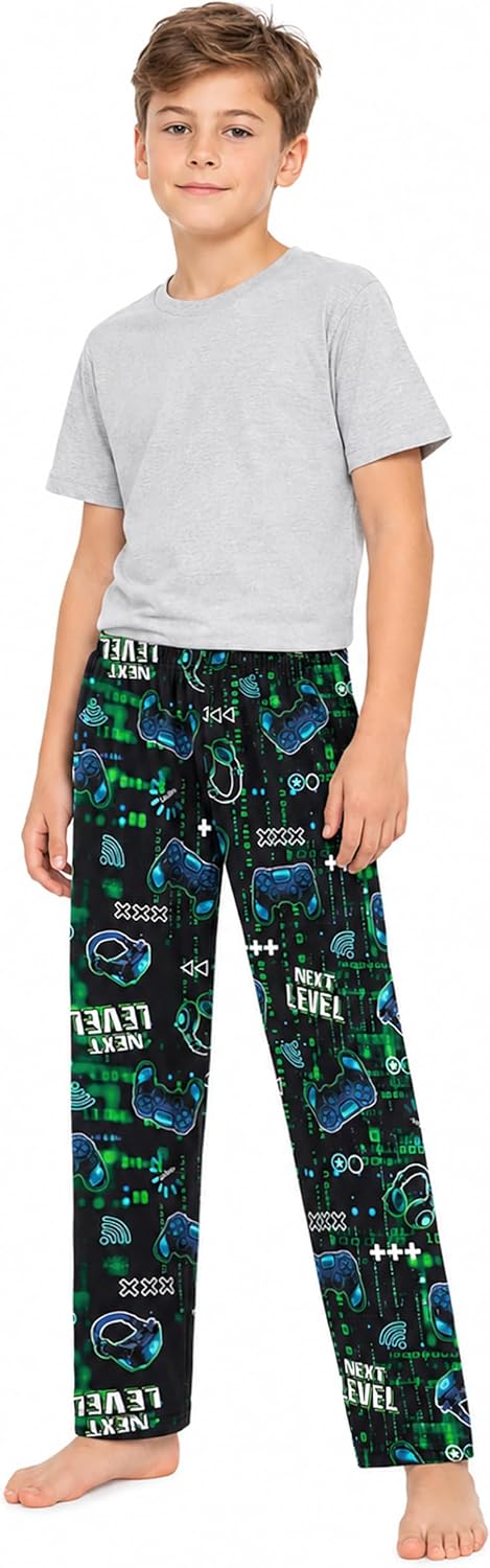 Tebbis 2 Pack Soft Lounge Pants for Boys Sizes 6-18 image 3