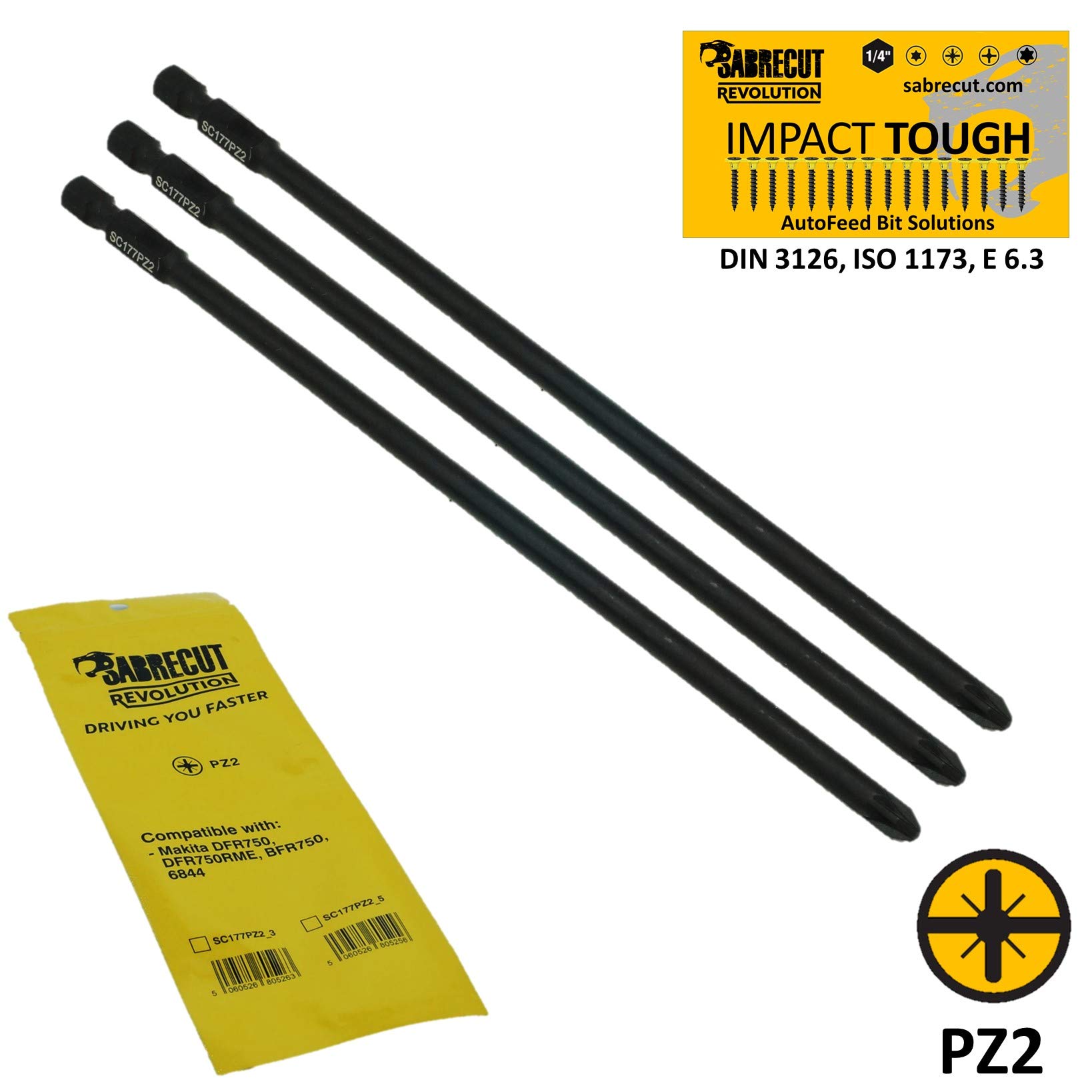 Rennie Tools PH2 Autofeed Bits 5x177mm - Trockenbau Bits Für Makita Schrauber