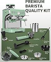 Vista 7 de Amaste Espresso Machine with Grinder, 15 Bar Espresso Machine with Steam Wand for Latte and Cappuccino, 68Oz Water Tank, Pre-Infuse Brewing