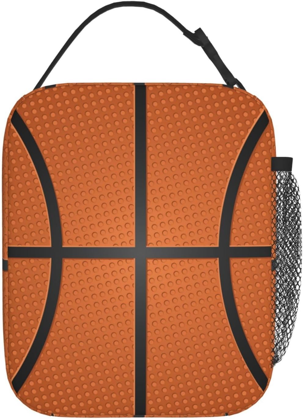 Fun Basketball Texture Ball Lunch Bag Insulated Reusable Lunch Box Lunch Tote Lunchbox Portable Bento Bags For Men Women Office Work Travel Picnic Camping - Image 3