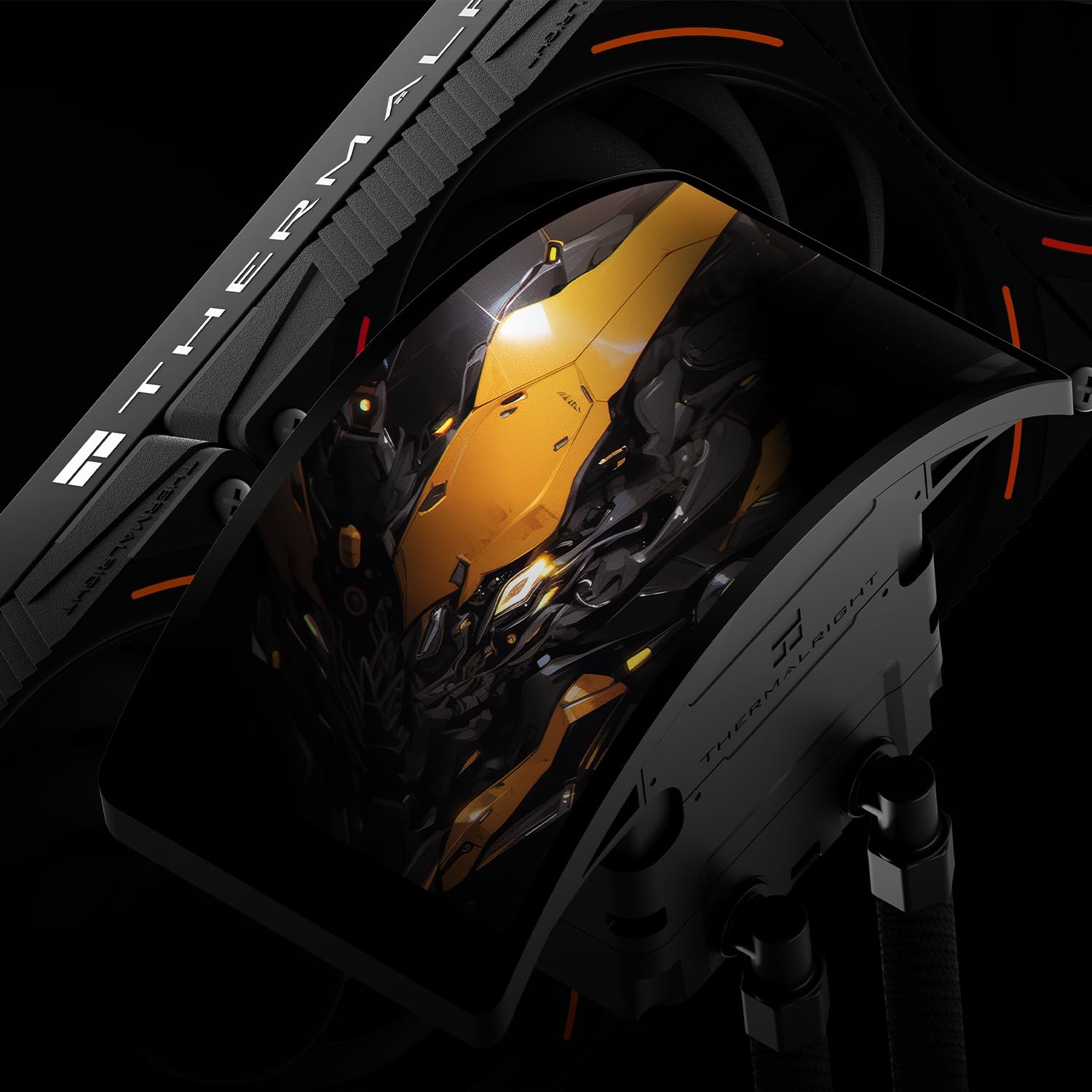 Thermalright TR Rainbow Vision 360 Turbo ARGB Black Aio Refroidisseur,écran incurvé 60 Hz avec résolution 2400x1080,pour AM4/AM5,Intel LGA1851/1700,6,67" 3D avec ventouse magnétique