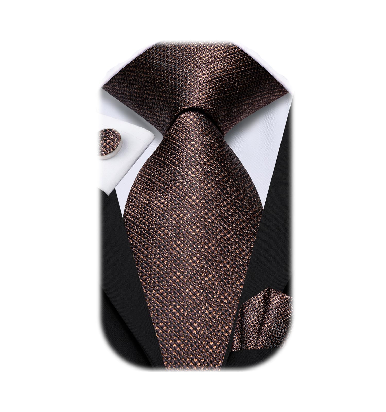 Mens Solid Color Bowtie Sets Woven Pretied Bowties for Men Wedding Business Gift