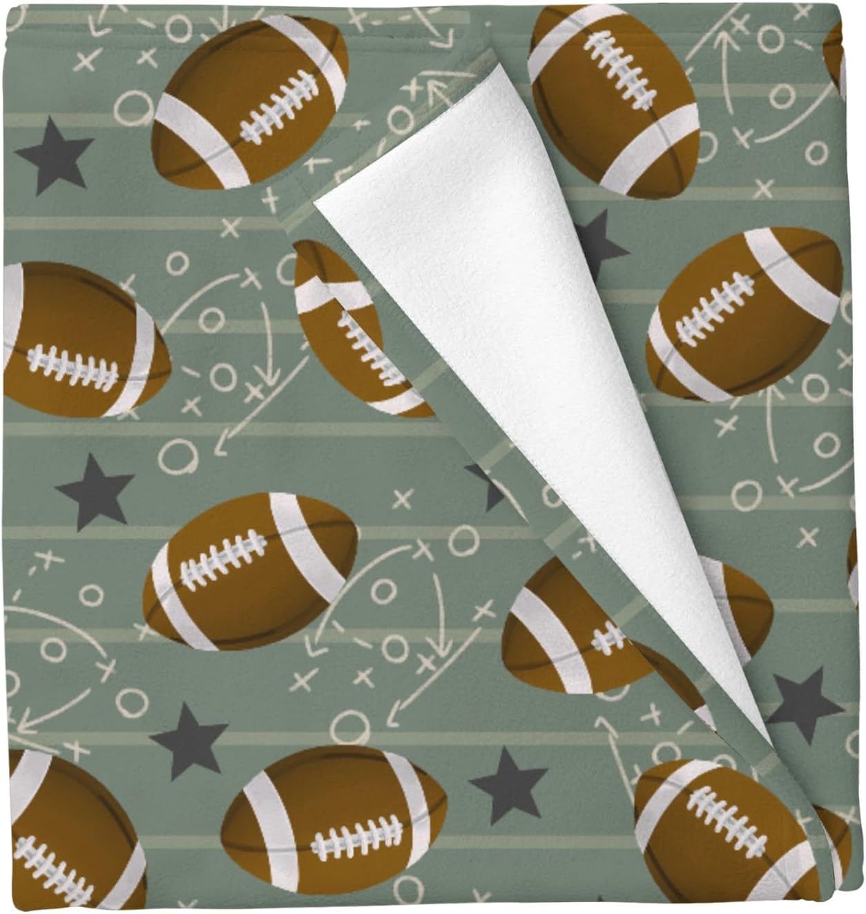 Football American Sport Baby Blankets for Boys Girls Football Game Day Soft Cozy Infant Toddler Newborn Receiving Blankets Sports Lovers Gift Swaddling Wrap for Crib Stroller 60x80in