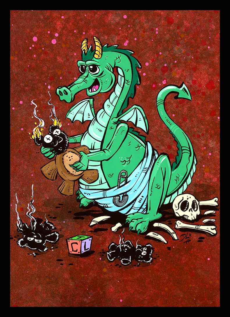 50 MTG Standard Card Sleeves Deck Protector - Dragon Baby's Breath