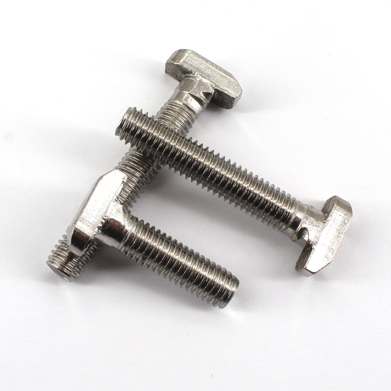Lot de 10 boulons à fente en T M8 x 60 mm en acier inoxydable 304 série 40 profil en aluminium en forme de T Taille de la tête 17,8 mm