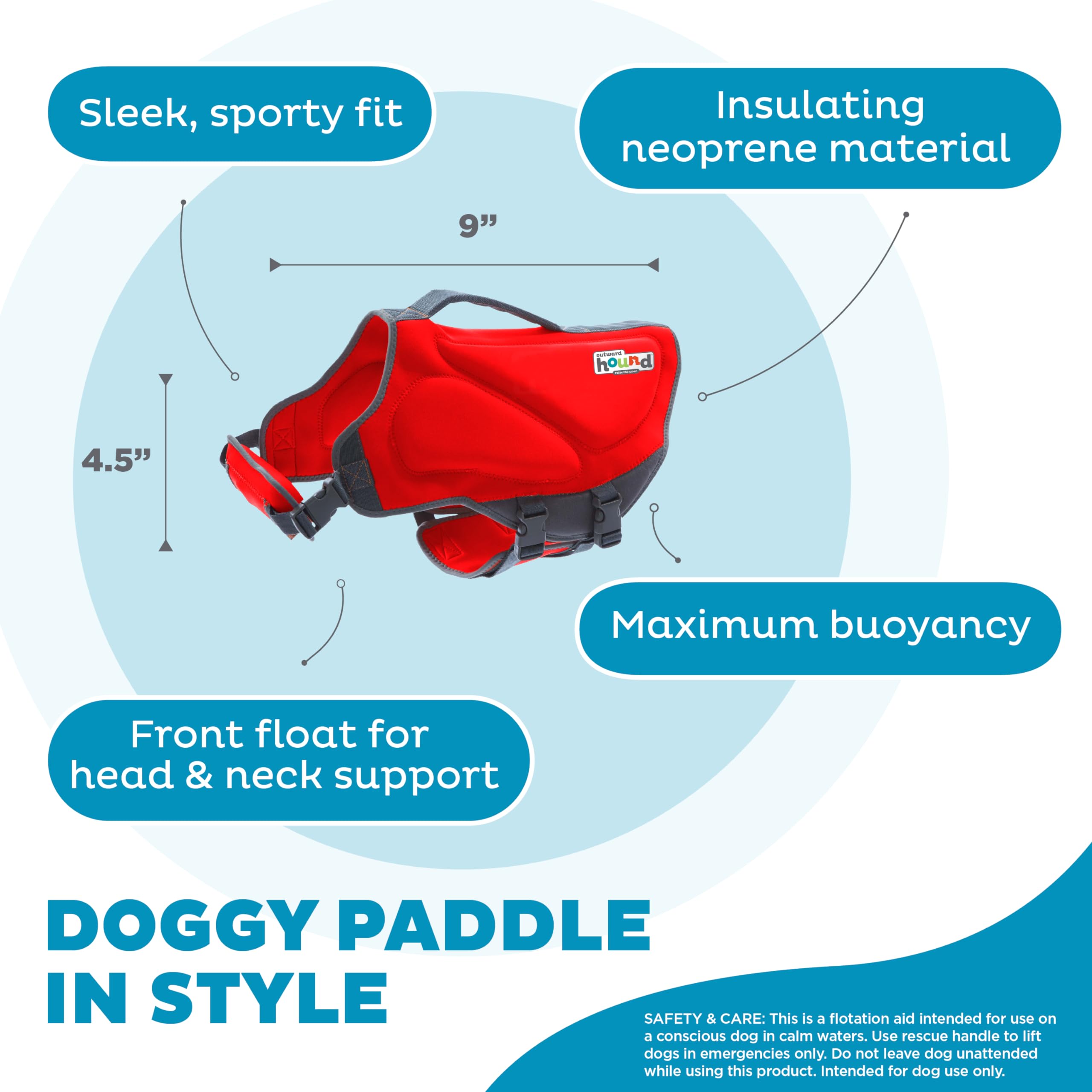 Amazon.com : Outward Hound Dawson Swim Red Dog Life Jacket, XS