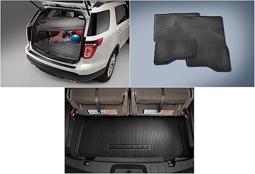 2016Ford Explorer All Weather Floor Mat 3rd Asiento de la fila y zona de carga, visualización OEM