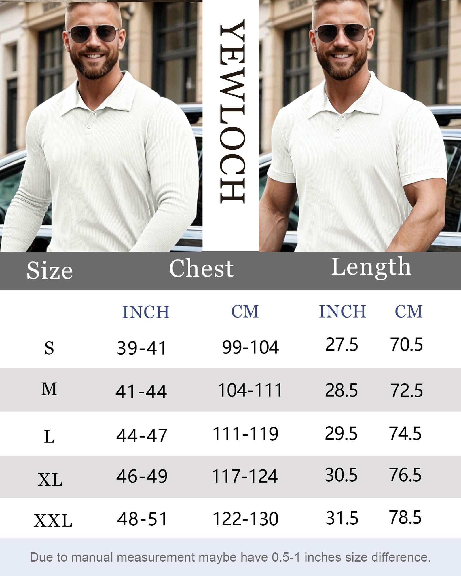 Uomo Polo Sport Slim Fit,Casual a Maniche Lunghe e Corte T-Shirt,Golf vestibilità Muscolare