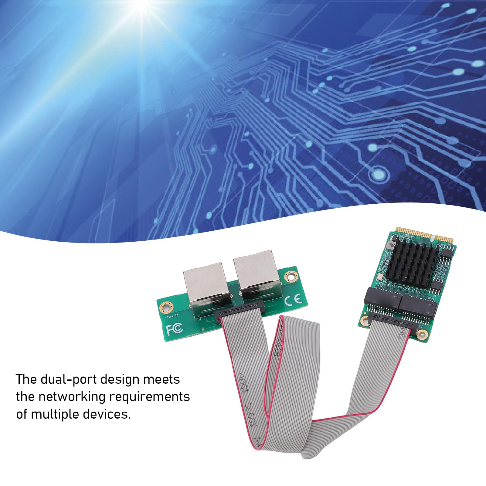 Adattatore RJ45 Mini PCIe Gigabit Ethernet a Doppia Porta per PC Industriale, Controller I350 della Scheda di Rete per Computer Desktop