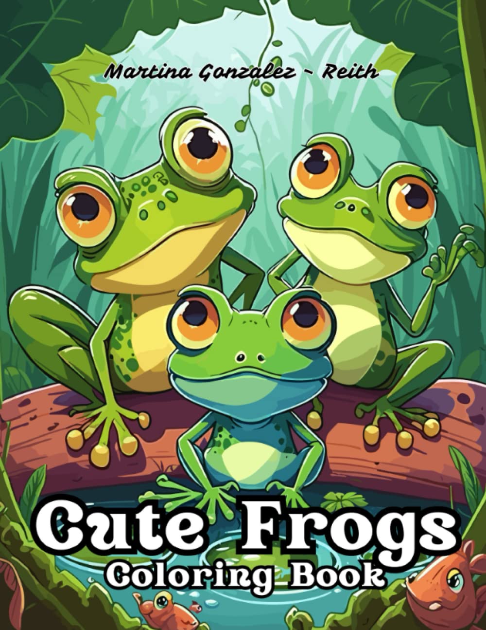 Amazon.com: Cute Frogs Coloring Book For Adults: Coloring Book ...