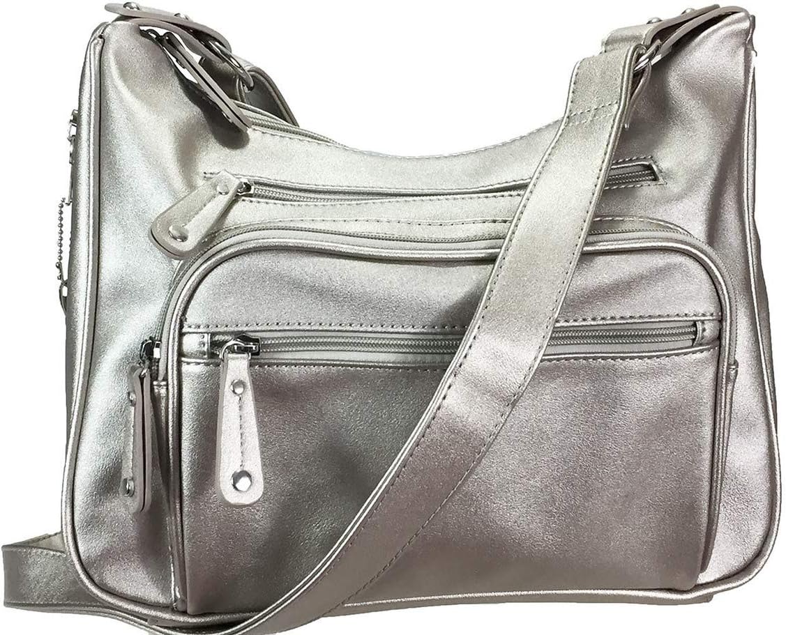 Fashion Locking Concealed Carry Big Hobo Bag CCW Cross Body Bag with Credit Card Slots