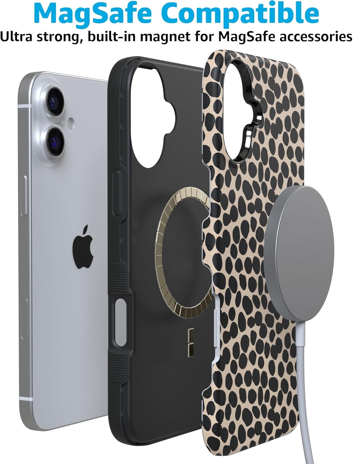 Casely iPhone 16 Case | Lost in Spots | Cheetah Print | Bold Protective Design | Compatible with MagSafe