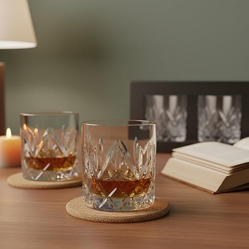 Miniatura 5 de Marquis By Waterford Fitzgerald - Juego de 4 vasos de cristal grabados personalizados para whiskyrocas para bourbon, whisky, whisky, bebidas mixtas,