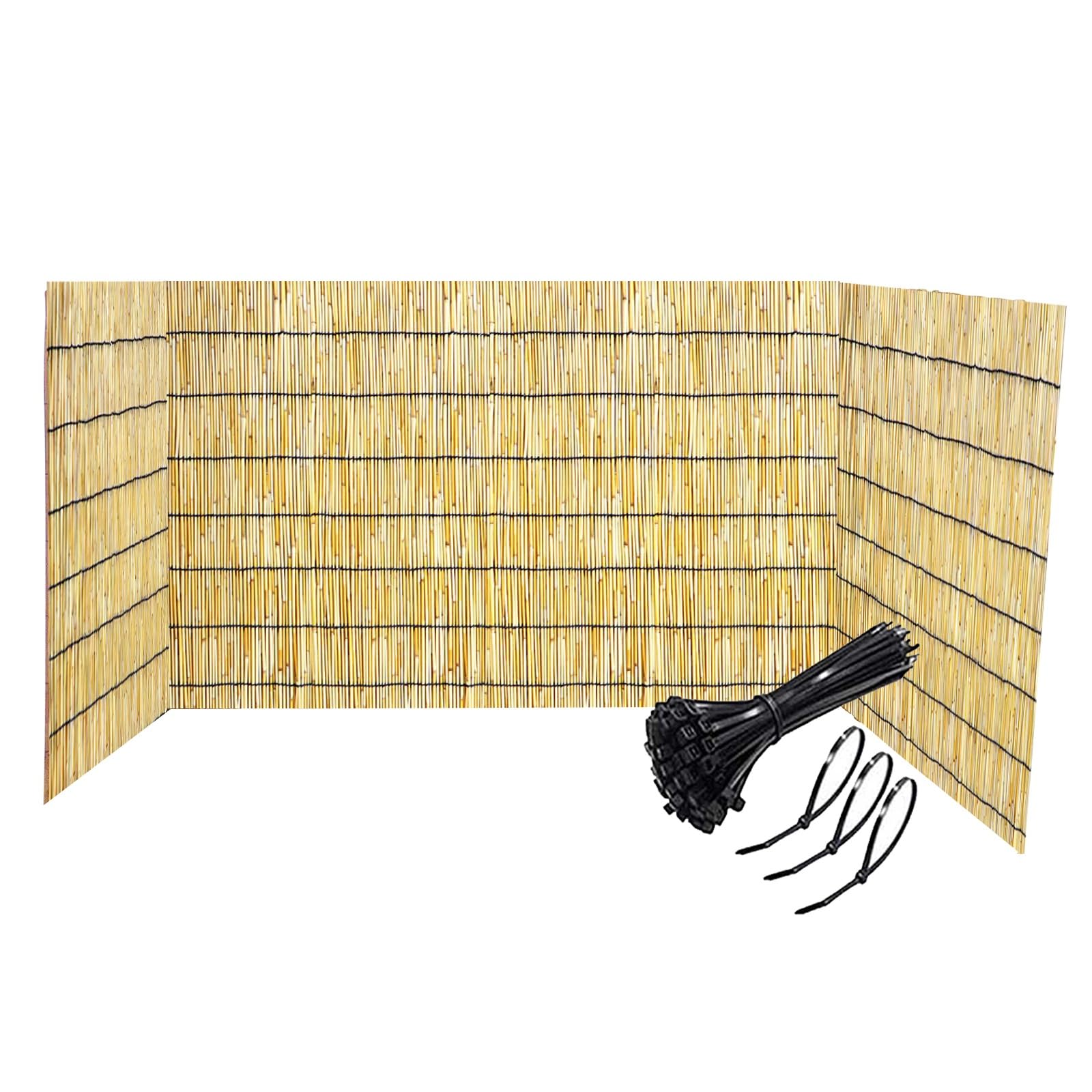 Clôture en bambou naturel mur terrasse rouleau roseau brise-vue 0,6m