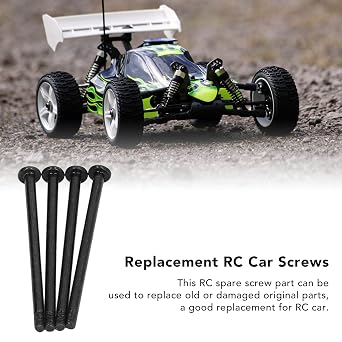 RC Car Screw Kit, 4 Pcs Steel RC Car Screws Kit Replacement Part for 144010 144002 124016 124017 Remote Control Truck