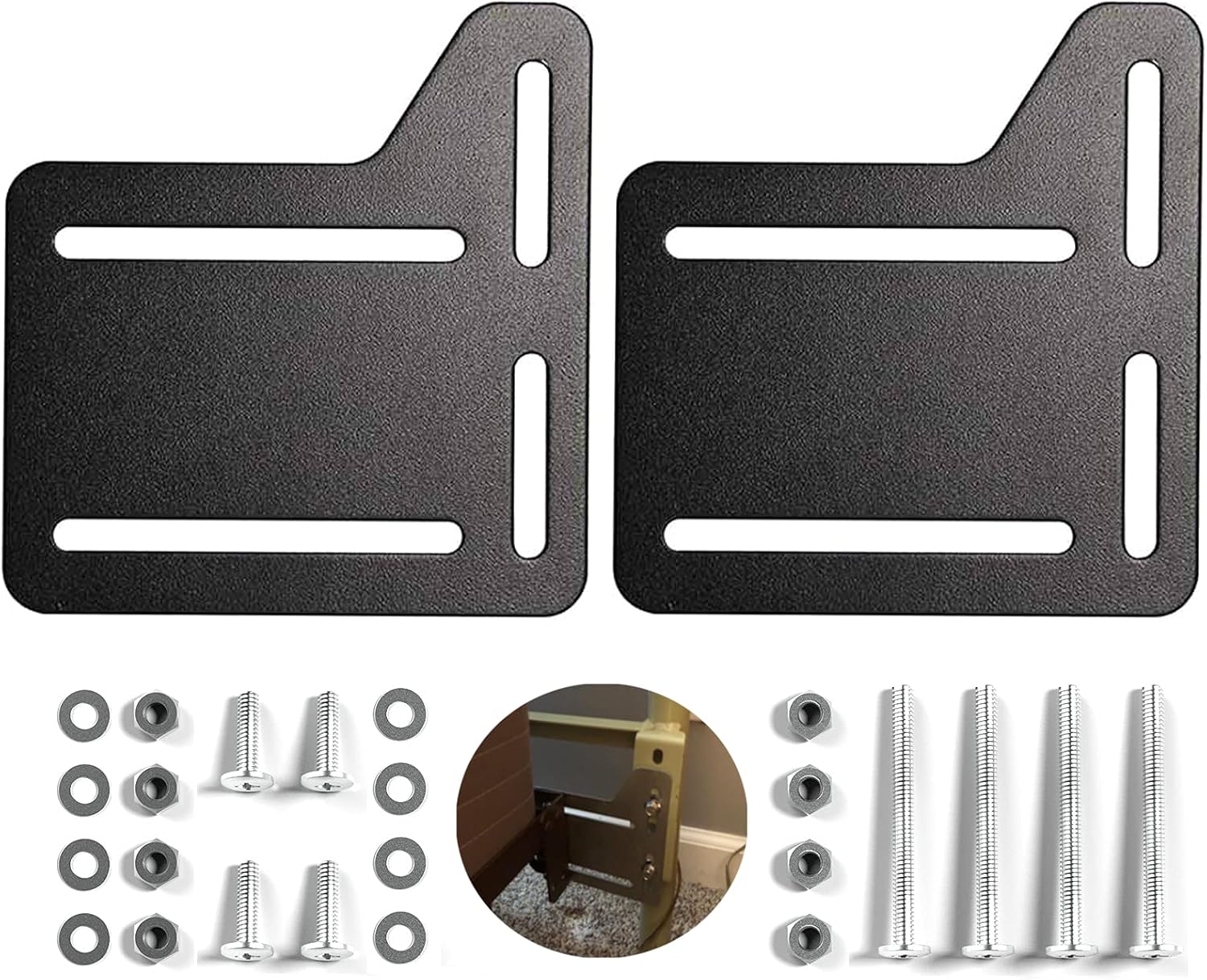 2Pcs Bed Headboard Frame Conversion Kit,Bed Frame Adapter