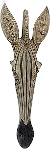 Design Toscano Zebra Animal Mask of the Savannah Wall Decor Sculpture, 16 Inch, Polyresin, Full Color