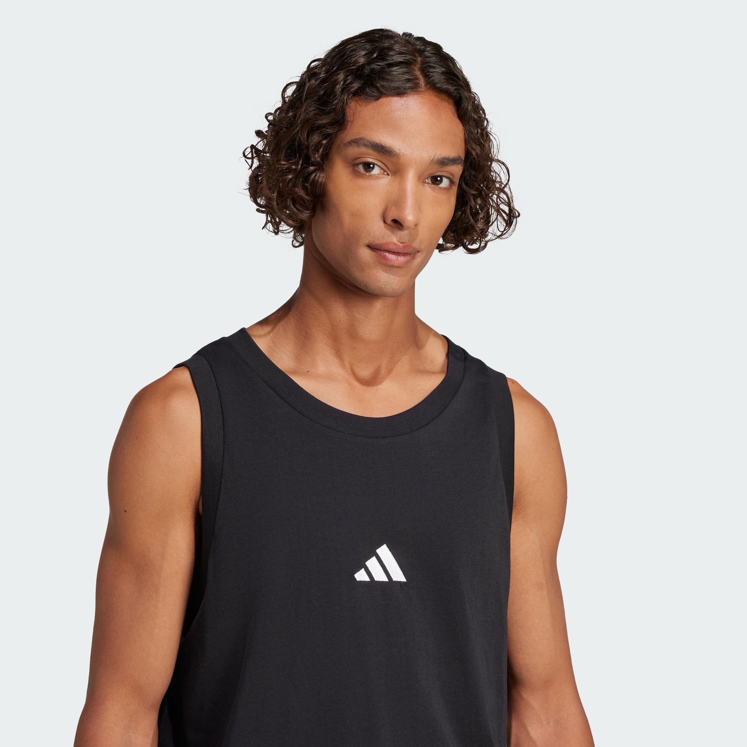 Adidas Męska koszulka bez rękawów Essentials z małym logo Single Jersey