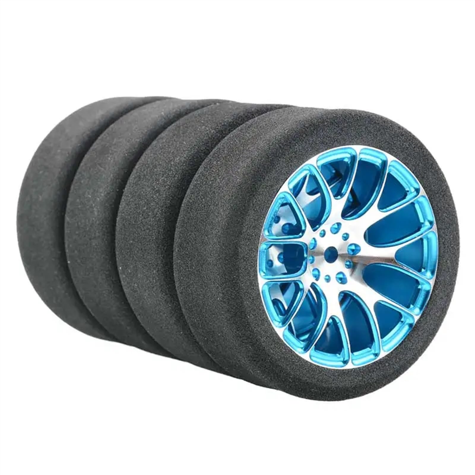 RC Pneus Jante Compatible avec Wltoys 144001 124016 124017 124018 124019 104001 4 Pièces 68 Mm Mousse Pneu Éponge Pneu Jante Ensemble RC Voiture Mise À Niveau Pièces