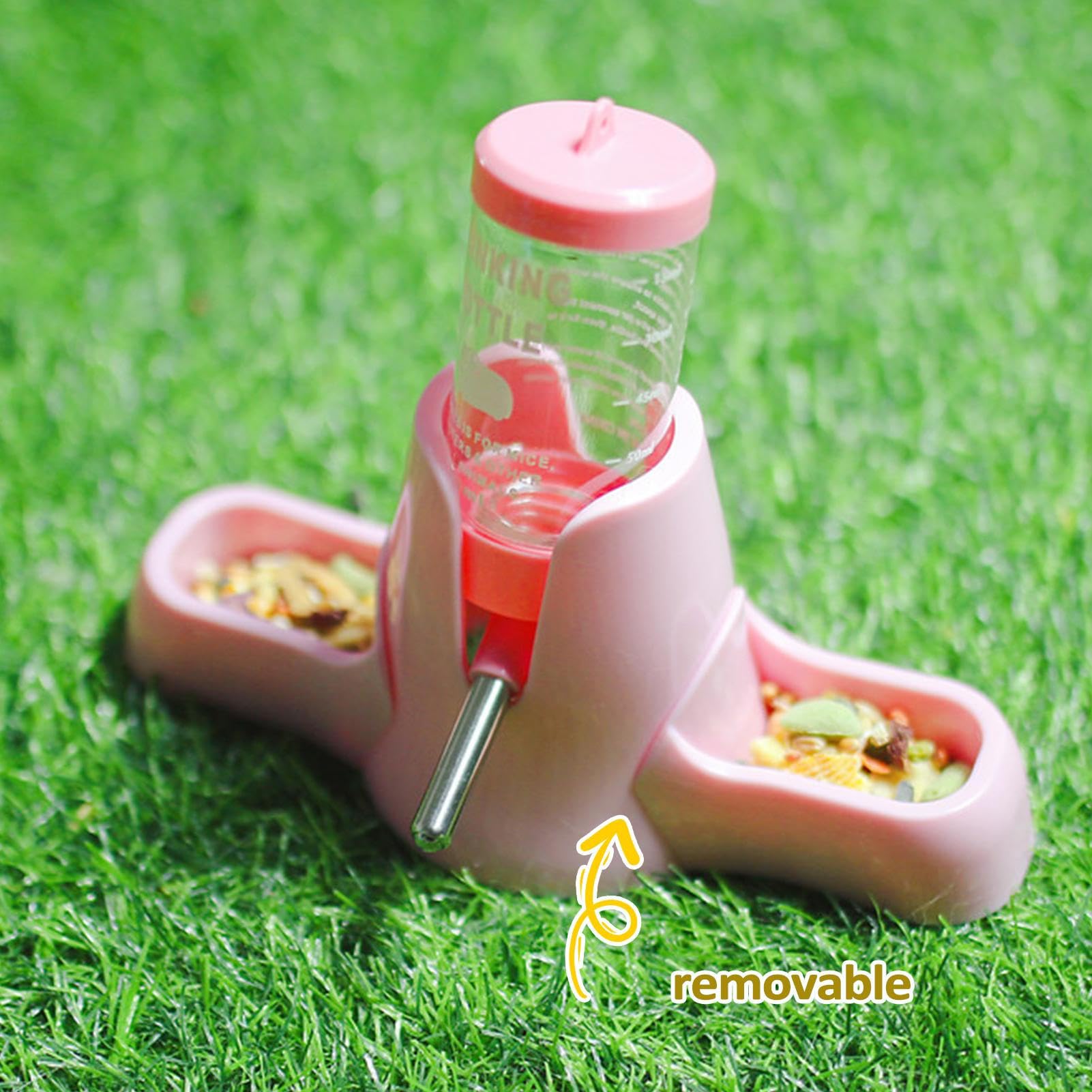 Dispensador automático de agua para hámster, botella de agua sin goteo para jaulas de animales pequeños, botella de agua para hámster de 80 ml, dispensador de agua para jaula Pologmase