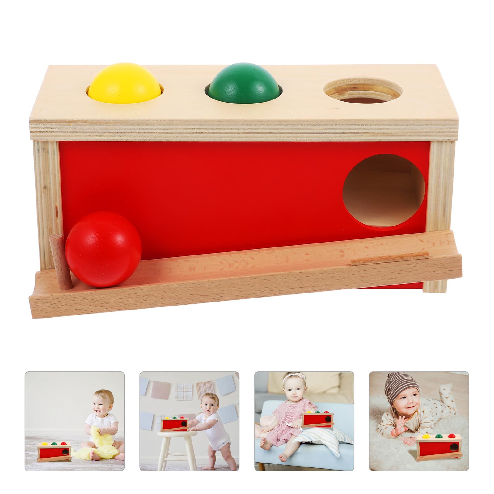 ERINGOGO Juego de Juguetes de Madera para Niños de 6 Meses a 1 Año con Funciones para Mejorar la Coordinación Mano-Ojo y Habilidades Motoras Finas en Bebés