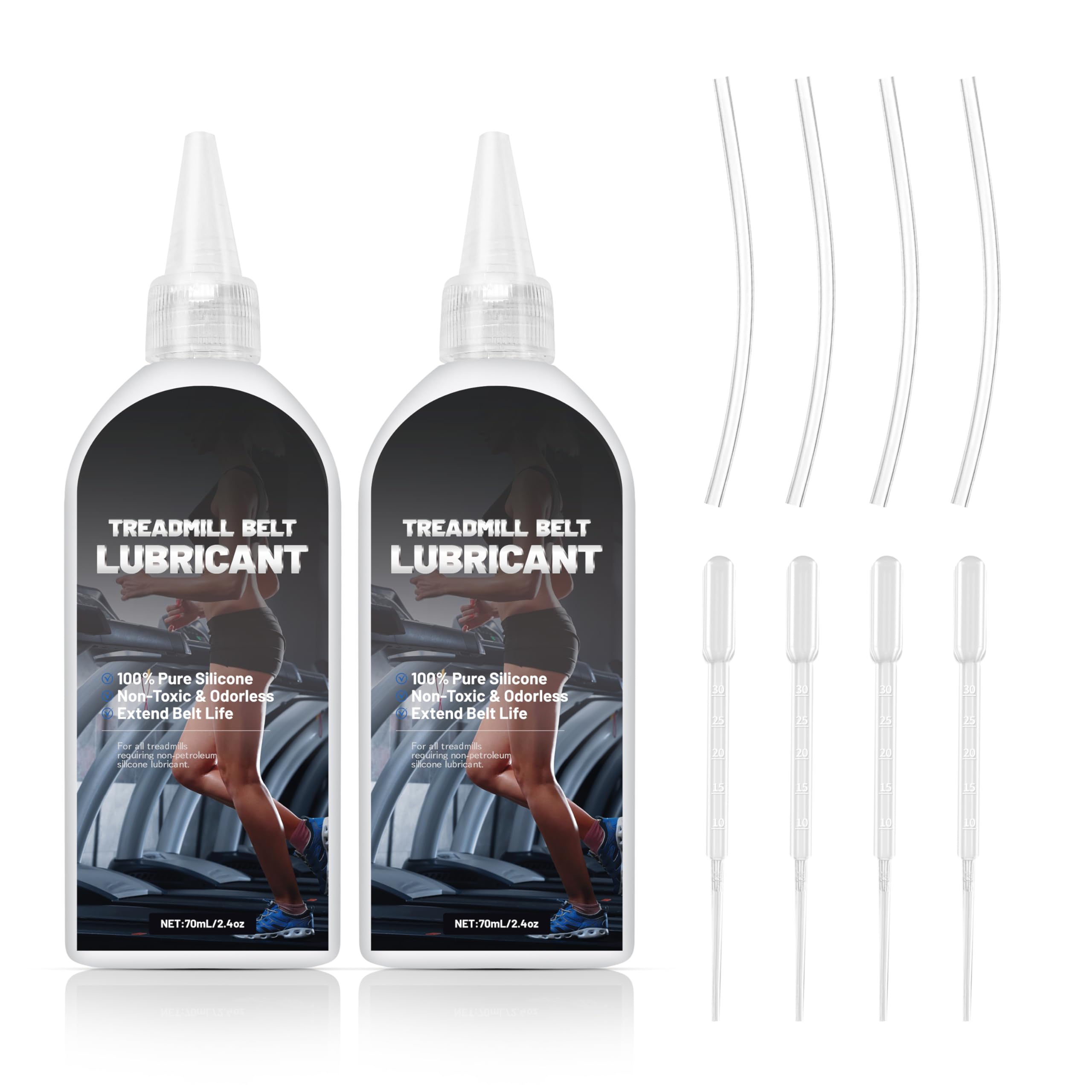 FloraVigo Treadmill Lubricant Oil - 100% Pure Silicone Treadmill OilSuitable for treadmill belts, walking mats, and other fitness equipment; can be used for full-width lubrication (140 ml).