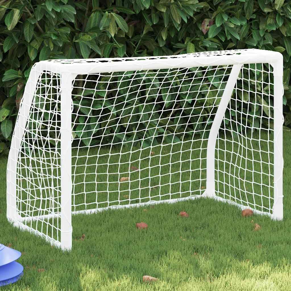 Porta da calcio per bambini, 2 pezzi, con pallone da calcio e pompa, porta da calcio da giardino, 64 x 35 x 48 cm, in metallo
