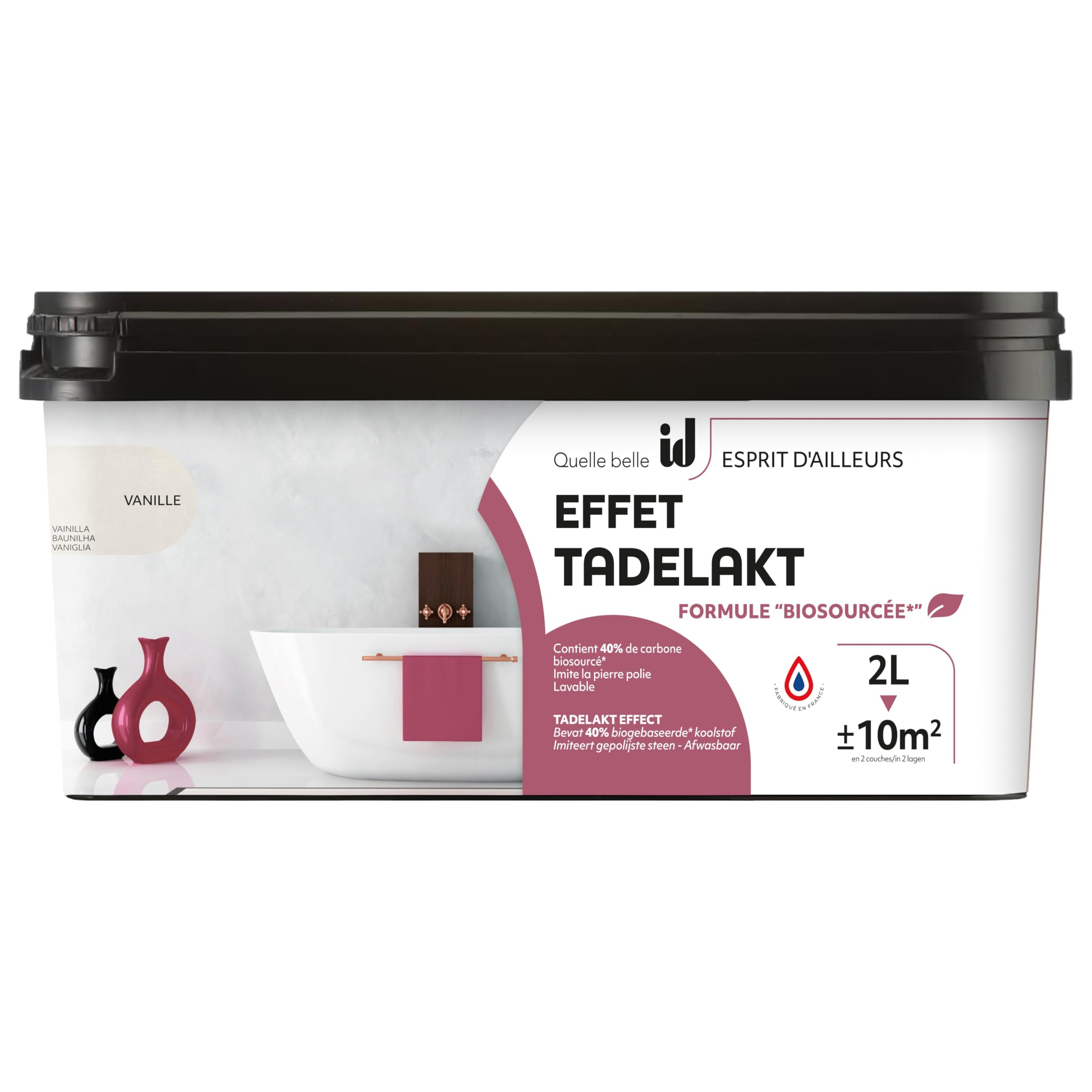 ID ENDUIT LISSE EFFET TADELAKT VANILLE 2L PARIS