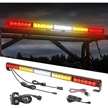 Light Bar Wiring Harness Kit Xprite 36" Rear LED Chase Light Bars, All In One W/Strobe Brake Reverse Amber LED Strobe Car Lighting - Foto 4