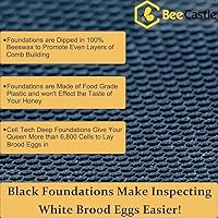 Vista 5 de BeeCastle 10 Frame Langstroth Bee Hive Coated with 100% Beeswax Includes Beehive Frames and Waxed Foundations (2 Deep Boxes & 2 Medium Boxes)