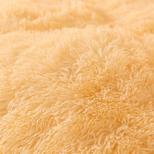 Miniatura 3 de AETVRNI Lujoso edredón de felpa de pelo sintético grueso, juego de edredón de invierno grande y pesado, ultra suave, casual para todas las