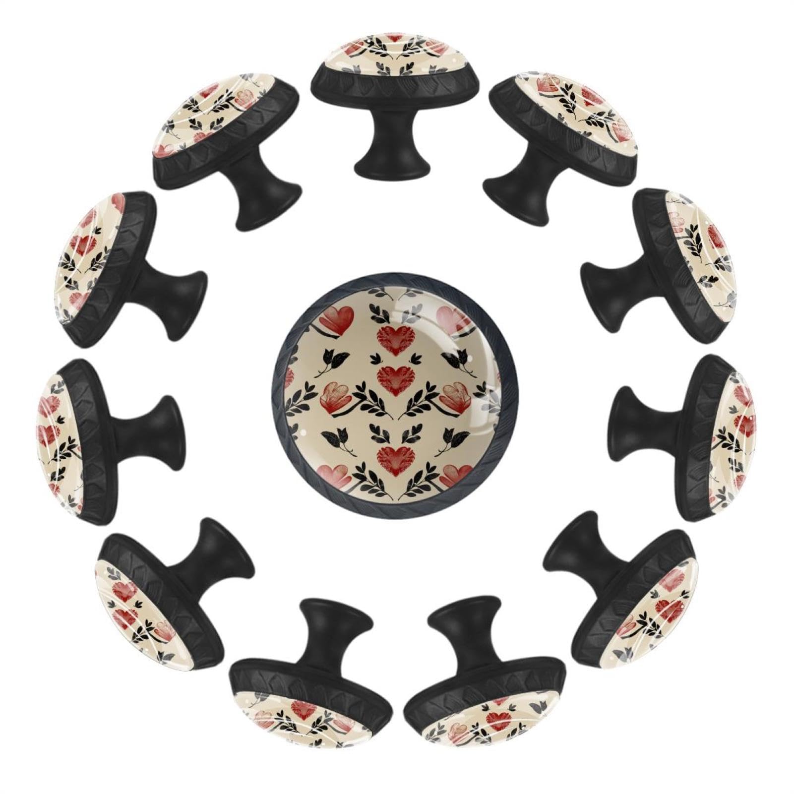 Boutons de tiroir ronds en verre pour customiser vos armoires de cuisine par lot de 12