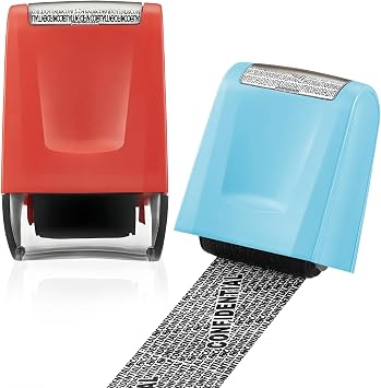 Identity Theft Protection Roller Stamp,Instant Privacy with Pattern Cover