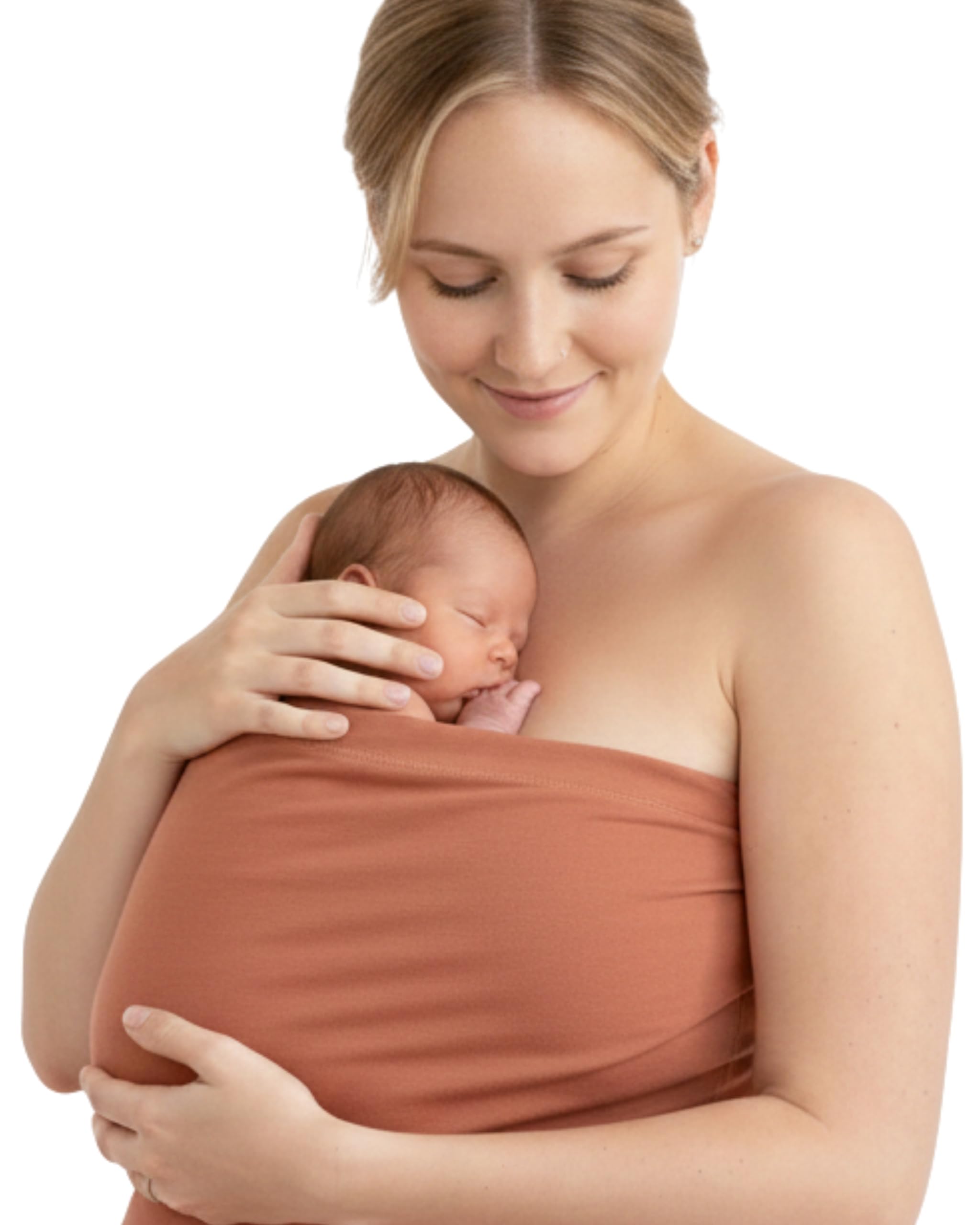 Hoppediz Bonding-Top für Neugeborene – Haut-zu-Haut Top nach der Geburt, OEKO-TEX® STANDARD 100, Bio-Baumwolle, Frühchen geeignet (kupfer M)