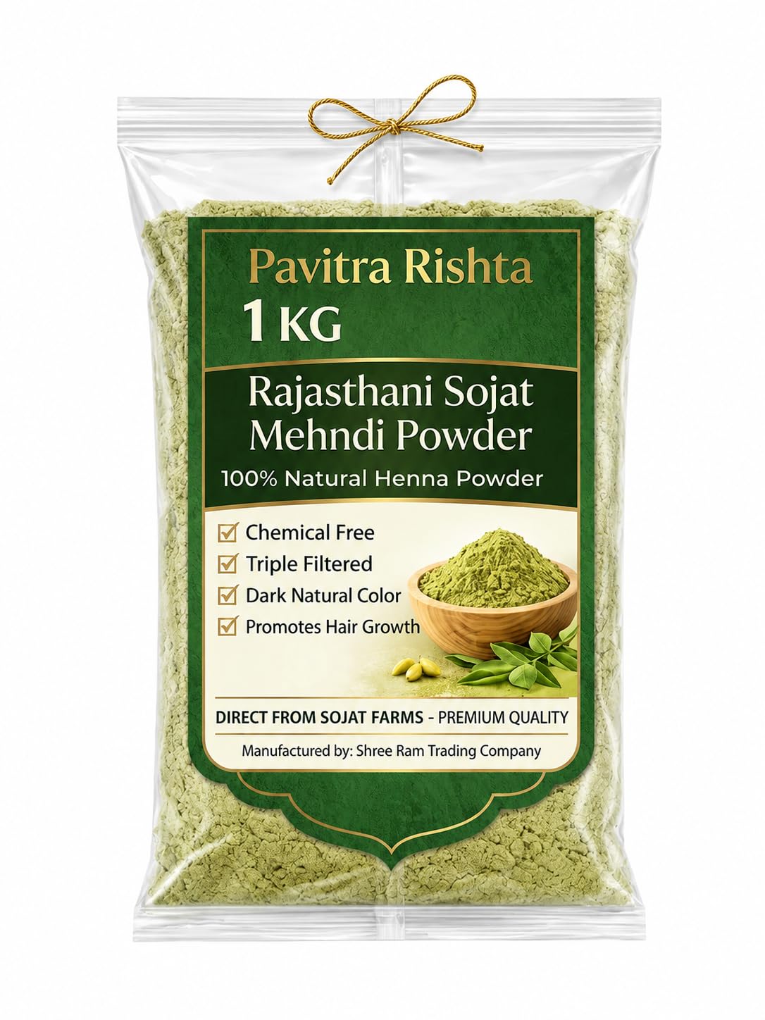 Rajasthani Sojat Mehndi Powder 1kg | 100% Natural Henna Powder for Hair & Hands | Triple Filtered Chemical-Free Henna | Dark Natural Hair Colour, Grey Coverage & Hair Growth Support-picture-28