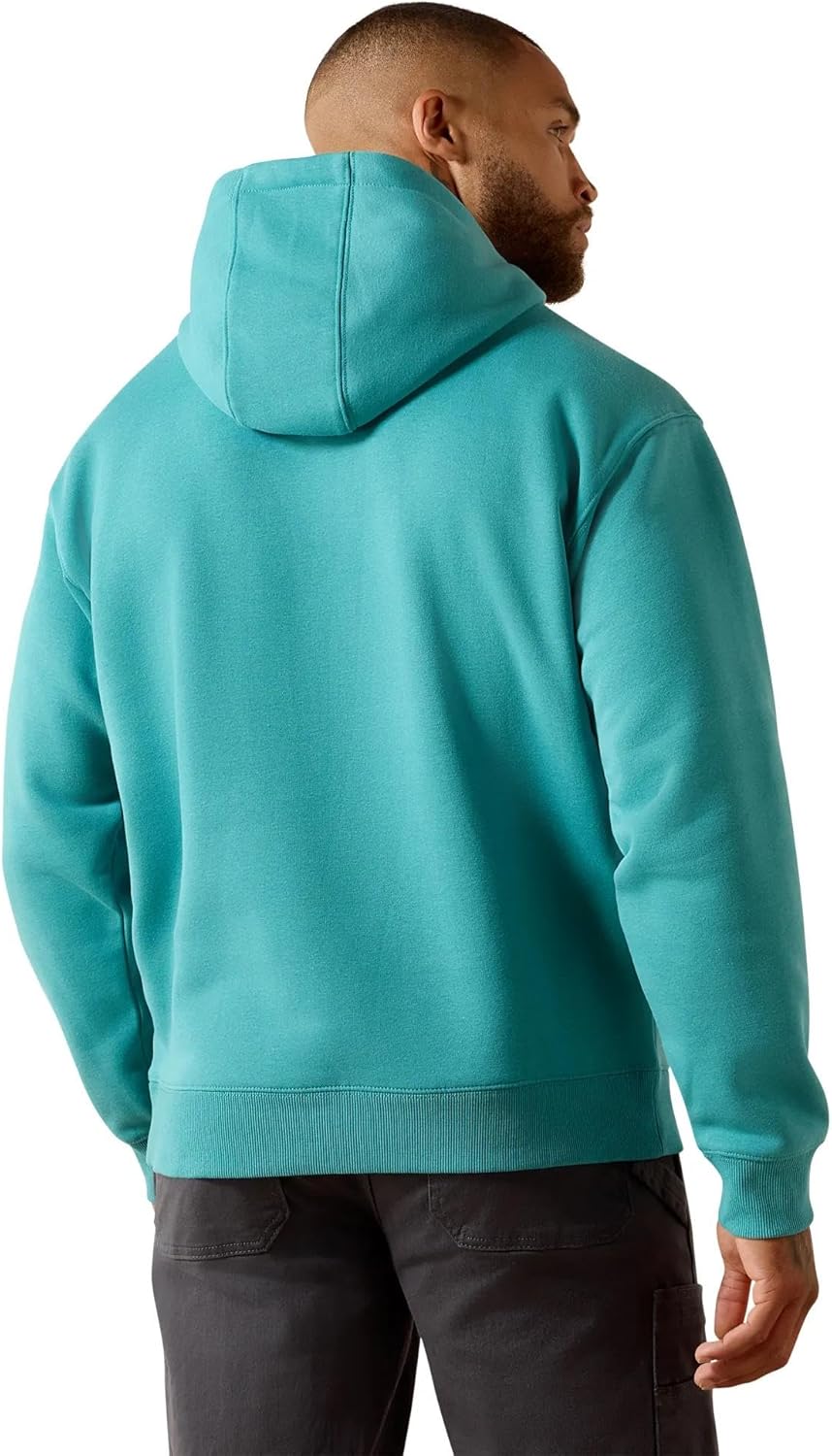 ARIAT mens Rebar Lightweight Logo Hoodie - Image 2