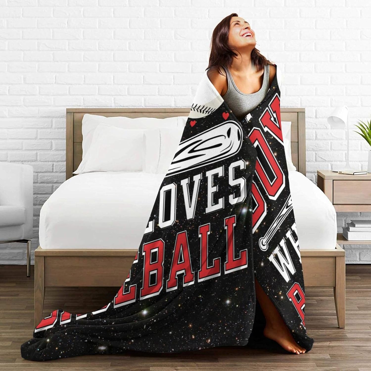 Baseballs Blanket Just a Boy Who Loves Baseball Throw Blankets for Boys Men Fans Super Soft Warm Fleece Sports Flannel Throws Cozy Fuzzy Plush Bedding Gifts for Kids Adults Bedroom Decor 50"x40" - Image 5