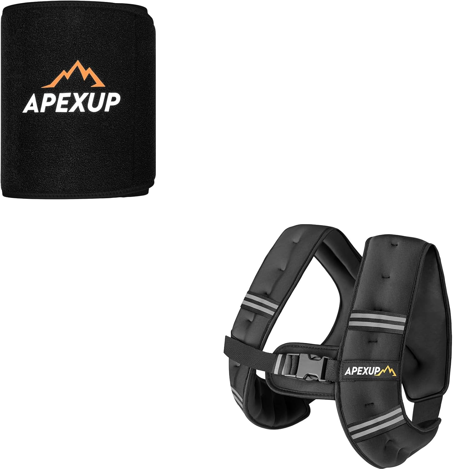 APEXUP Weighted Vest 10lbs+ Sweat Waist Trainer(M)