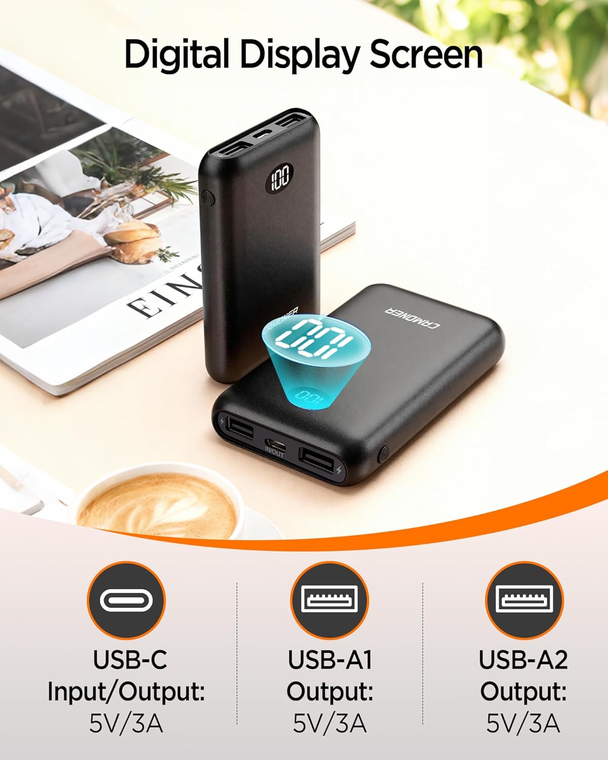 5V 3A/2A 10000mAh Heated Vest Battery Pack, Power Bank for Heated Vest,Chair, Jacket, Blanket with LED Display,Portable Battery Pack for Soleilwear, for KOVNLO, for Yolikeb, for TIDEWE - Image 5