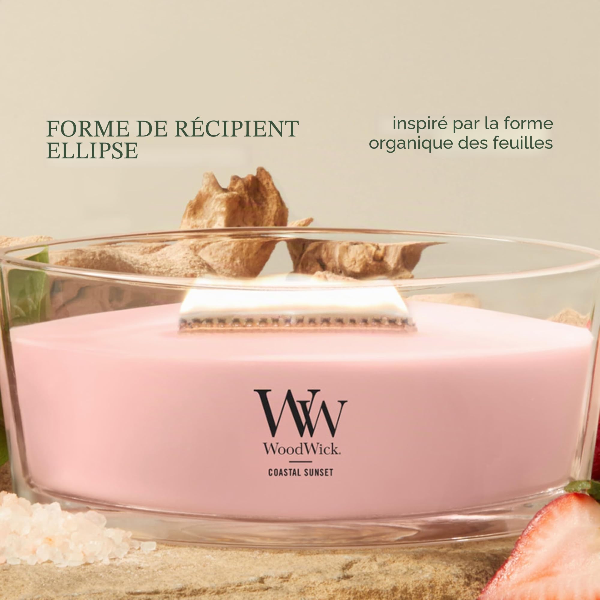 WoodWick Ellipse bougie parfumée avec mèche HearthwickCoucher de soleil