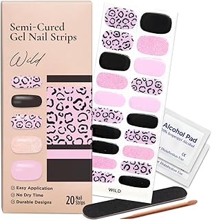 Nail Stickers - Long Lasting Nails for Women - Semi Cured Gel Nail Strip...
